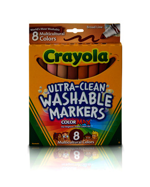 Crayola Washable Markers, Multi-Cultural - 8 markers