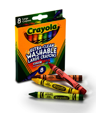 Crayola Ultra Clean Washable Crayons, 8 count and colors 